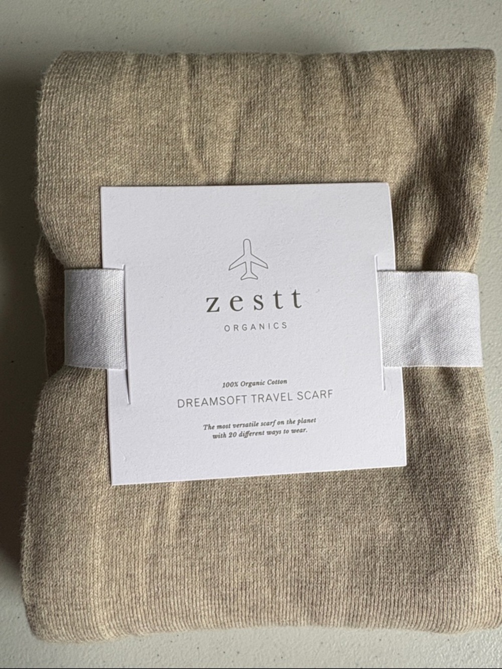 zestt Neutral Beige Dreamsoft Travel Scarf